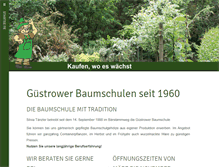 Tablet Screenshot of guestrower-baumschulen.de